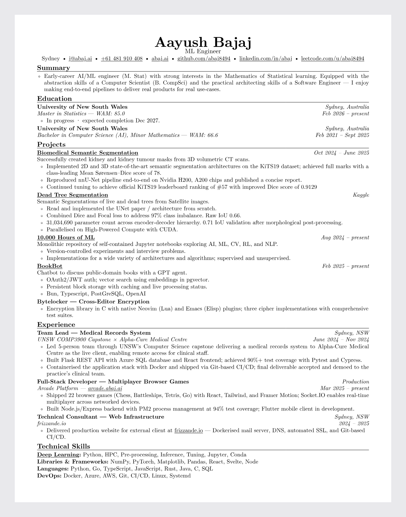 The same Rez compressed onto one page